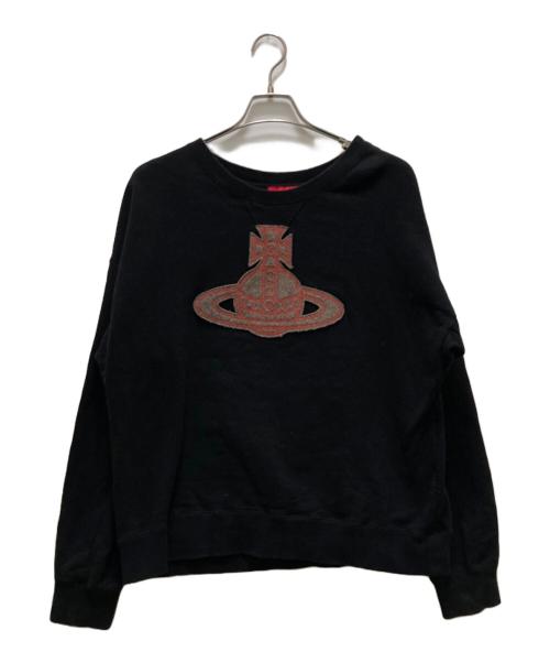 Vivienne Westwood RED LABEL（ヴィヴィアンウエストウッドレッドレーベル）Vivienne Westwood RED LABEL (ヴィヴィアンウエストウッドレッドレーベル) フェルトオーブパッチスウェット ブラック サイズ:00の古着・服飾アイテム