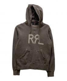 RRL（ダブルアールエル）の古着「後付けフード ロゴプルオーバーパーカー」｜グレー