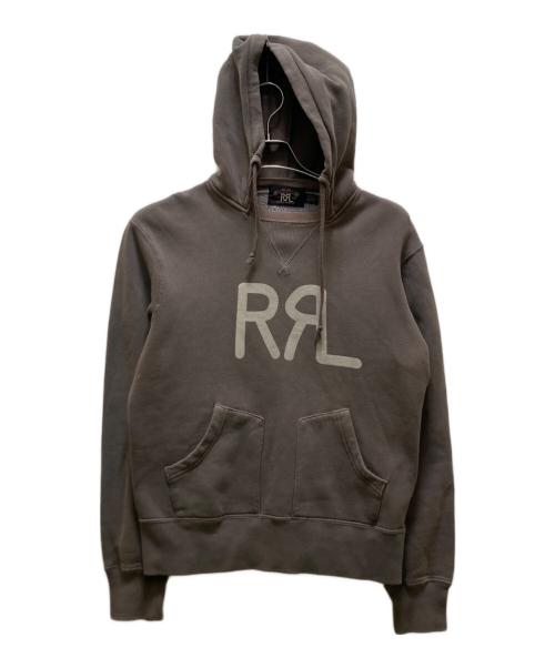 RRL（ダブルアールエル）RRL (ダブルアールエル) 後付けフード ロゴプルオーバーパーカー グレー サイズ:Sの古着・服飾アイテム