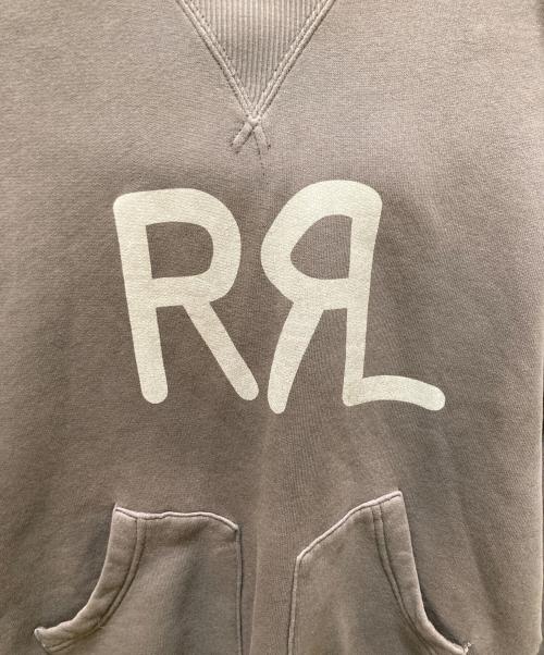 RRL（ダブルアールエル）RRL (ダブルアールエル) 後付けフード ロゴプルオーバーパーカー グレー サイズ:Sの古着・服飾アイテム