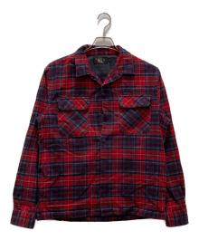 RRL（ダブルアールエル）の古着「チェックネルオープンカラーシャツ」｜レッド×ネイビー