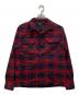 RRL（ダブルアールエル）の古着「チェックネルオープンカラーシャツ」｜レッド×ネイビー