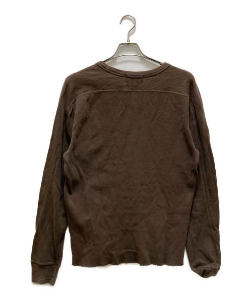 RRL（ダブルアールエル）RRL (ダブルアールエル) ロゴサーマルカットソー ブラウン サイズ:Mの古着・服飾アイテム
