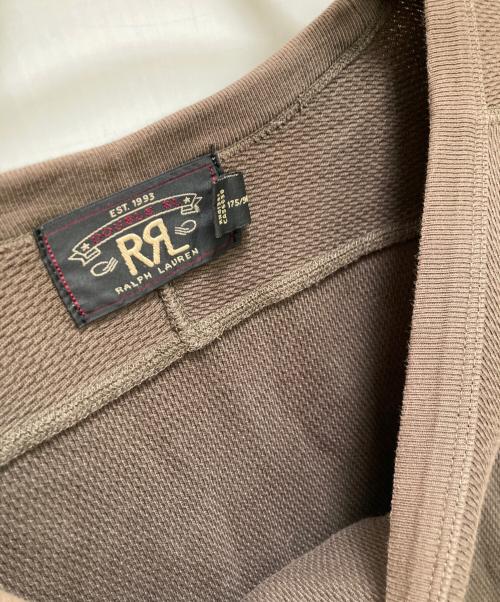 RRL（ダブルアールエル）RRL (ダブルアールエル) ロゴサーマルカットソー ブラウン サイズ:Mの古着・服飾アイテム