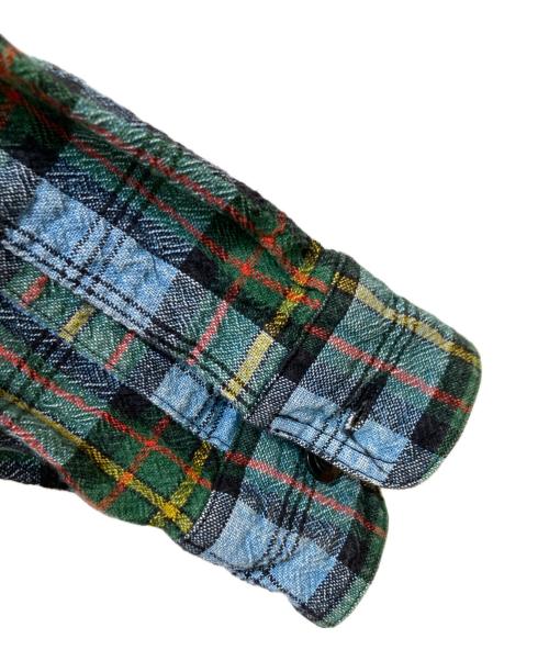 RRL（ダブルアールエル）RRL (ダブルアールエル) チェックワークシャツ グリーン サイズ:Mの古着・服飾アイテム