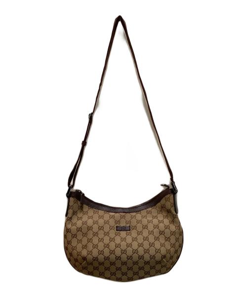 GUCCI（グッチ）GUCCI (グッチ) GGキャンバスショルダーバック ベージュの古着・服飾アイテム