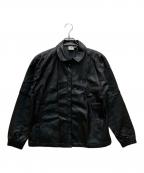 adidasアディダス）の古着「レザートラッカージャケット」｜ブラック