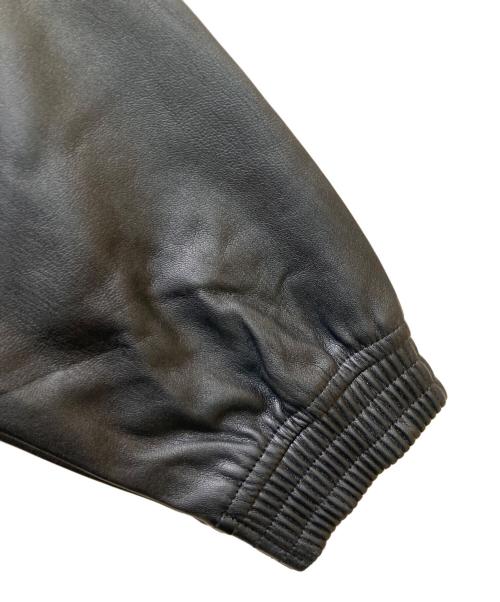 adidas（アディダス）adidas (アディダス) レザートラッカージャケット ブラック サイズ:Lの古着・服飾アイテム