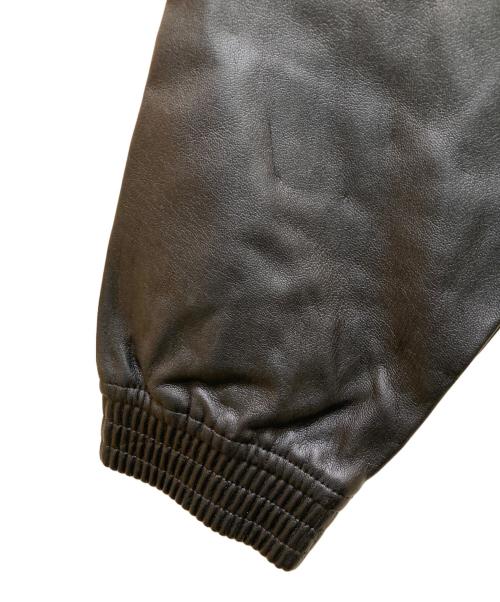 adidas（アディダス）adidas (アディダス) レザートラッカージャケット ブラック サイズ:Lの古着・服飾アイテム