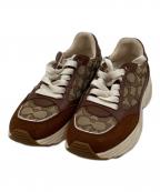 COACHコーチ）の古着「テックランナーシグネチャーローカットスニーカー」｜ブラウン