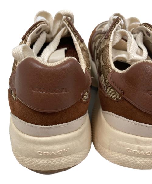 COACH（コーチ）COACH (コーチ) テックランナーシグネチャーローカットスニーカー ブラウン サイズ:22.5の古着・服飾アイテム
