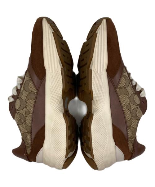 COACH（コーチ）COACH (コーチ) テックランナーシグネチャーローカットスニーカー ブラウン サイズ:22.5の古着・服飾アイテム