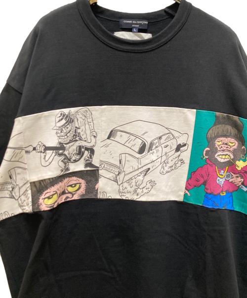 COMME des GARCONS HOMME（コムデギャルソン オム）COMME des GARCONS HOMME (コムデギャルソン オム) 綿天竺プリント Torre Pental ブラック サイズ:Ｌの古着・服飾アイテム