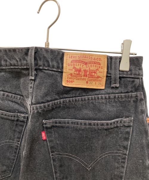 LEVI'S（リーバイス）LEVI'S (リーバイス) 505 後染めブラックデニムパンツ ブラック サイズ:W32×L36の古着・服飾アイテム