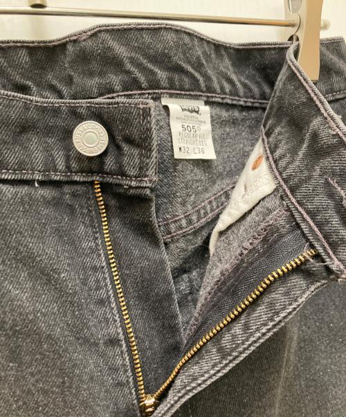 LEVI'S（リーバイス）LEVI'S (リーバイス) 505 後染めブラックデニムパンツ ブラック サイズ:W32×L36の古着・服飾アイテム