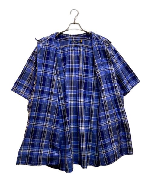 POLO RALPH LAUREN（ポロ・ラルフローレン）POLO RALPH LAUREN (ポロ・ラルフローレン) チェックシャツ ブルー サイズ:4XLの古着・服飾アイテム