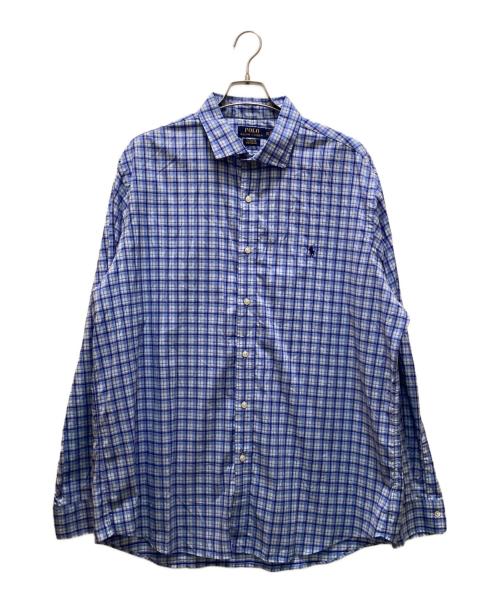 POLO RALPH LAUREN（ポロ・ラルフローレン）POLO RALPH LAUREN (ポロ・ラルフローレン) ギンガムチェックシャツ ブルー サイズ:XXLの古着・服飾アイテム
