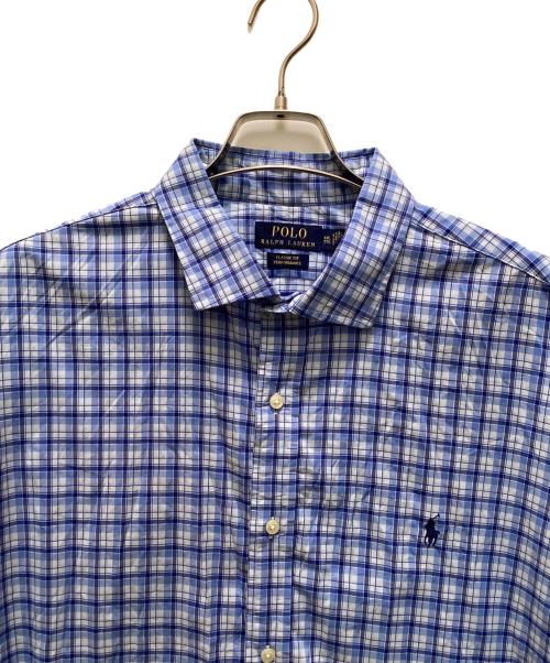 POLO RALPH LAUREN（ポロ・ラルフローレン）POLO RALPH LAUREN (ポロ・ラルフローレン) ギンガムチェックシャツ ブルー サイズ:XXLの古着・服飾アイテム