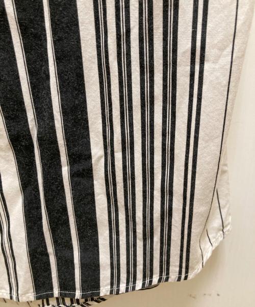 RALPH LAUREN Purple Label（ラルフ ローレン パープル レーベル）RALPH LAUREN Purple Label (ラルフ ローレン パープル レーベル) ストライプワイドカラーシャツ ブラック×ホワイト サイズ:Sの古着・服飾アイテム