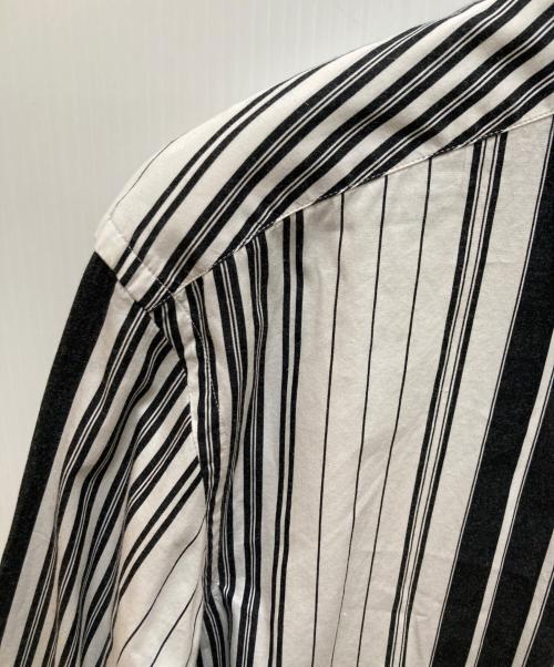 RALPH LAUREN Purple Label（ラルフ ローレン パープル レーベル）RALPH LAUREN Purple Label (ラルフ ローレン パープル レーベル) ストライプワイドカラーシャツ ブラック×ホワイト サイズ:Sの古着・服飾アイテム