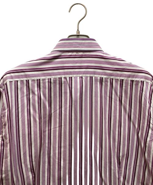 ETRO（エトロ）ETRO (エトロ) ストライプワイドカラーシャツ パープル×ホワイト サイズ:42の古着・服飾アイテム