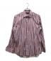 ETRO（エトロ）の古着「ストライプワイドカラーシャツ」｜パープル×ホワイト