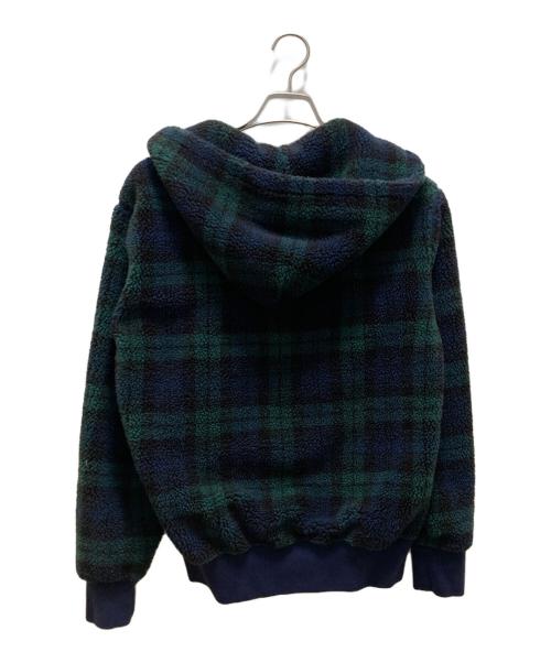 POLO RALPH LAUREN（ポロ・ラルフローレン）POLO RALPH LAUREN (ポロ・ラルフローレン) ブラックウォッチボアジップパーカー ネイビー×グリーン サイズ:XSの古着・服飾アイテム
