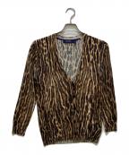 POLO GOLFポロ ゴルフ）の古着「シルク・カシミヤ レオパードカーディガン」｜ベージュ