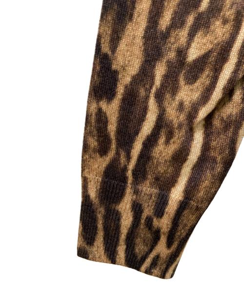 POLO GOLF（ポロ ゴルフ）POLO GOLF (ポロ ゴルフ) シルク・カシミヤ レオパードカーディガン ベージュ サイズ:Sの古着・服飾アイテム