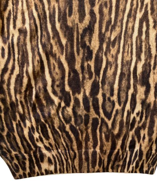 POLO GOLF（ポロ ゴルフ）POLO GOLF (ポロ ゴルフ) シルク・カシミヤ レオパードカーディガン ベージュ サイズ:Sの古着・服飾アイテム