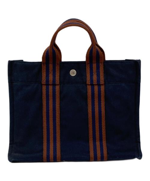 HERMES（エルメス）HERMES (エルメス) フールトゥPM ネイビー×ブラウンの古着・服飾アイテム