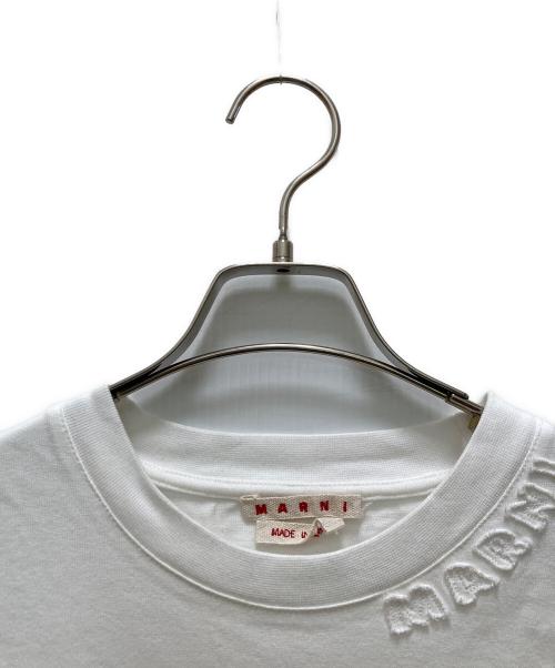 MARNI（マルニ）MARNI (マルニ) ネックロゴパッチTシャツ ホワイト サイズ:50の古着・服飾アイテム