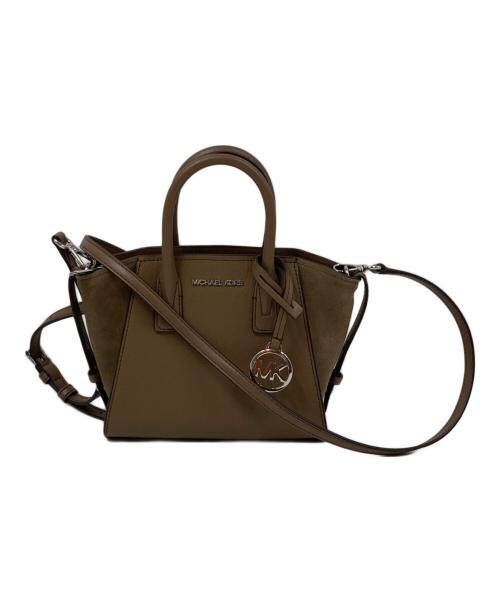 MICHAEL KORS（マイケル・コース）MICHAEL KORS (マイケル・コース) Avril ロゴ 2WAYバッグ ブラウンの古着・服飾アイテム