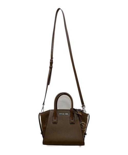 MICHAEL KORS（マイケル・コース）MICHAEL KORS (マイケル・コース) Avril ロゴ 2WAYバッグ ブラウンの古着・服飾アイテム