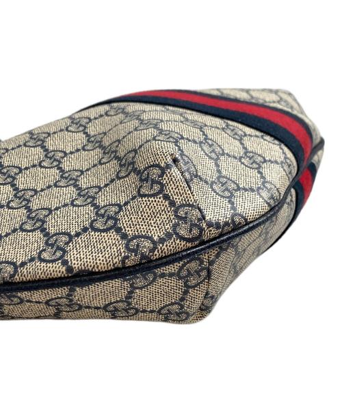 GUCCI（グッチ）GUCCI (グッチ) ショルダーバッグ ベージュ×ネイビーの古着・服飾アイテム