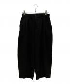 休日と詩キュウジツトウタ）の古着「スウェットボンボンパンツ」｜ブラック