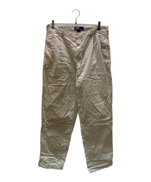 POLO RALPH LAUREN（ポロ・ラルフローレン）POLO RALPH LAUREN (ポロ・ラルフローレン) 2タックワイドパンツ ベージュ サイズ: 35/32の古着・服飾アイテム