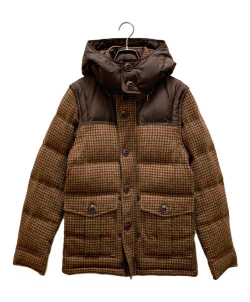 BURBERRY BLACK LABEL（バーバリーブラックレーベル）BURBERRY BLACK LABEL (バーバリーブラックレーベル) 千鳥柄ダウンジャケット ブラウン サイズ:Lの古着・服飾アイテム