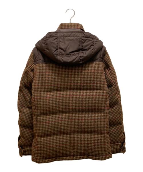 BURBERRY BLACK LABEL（バーバリーブラックレーベル）BURBERRY BLACK LABEL (バーバリーブラックレーベル) 千鳥柄ダウンジャケット ブラウン サイズ:Lの古着・服飾アイテム