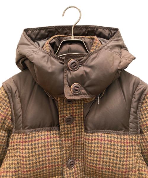 BURBERRY BLACK LABEL（バーバリーブラックレーベル）BURBERRY BLACK LABEL (バーバリーブラックレーベル) 千鳥柄ダウンジャケット ブラウン サイズ:Lの古着・服飾アイテム