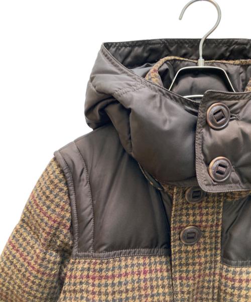 BURBERRY BLACK LABEL（バーバリーブラックレーベル）BURBERRY BLACK LABEL (バーバリーブラックレーベル) 千鳥柄ダウンジャケット ブラウン サイズ:Lの古着・服飾アイテム
