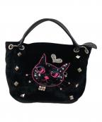 Think Bee!シンクビー!）の古着「キャットデザインハンドバッグ」｜ブラック