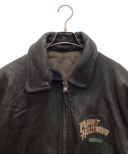 VINTAGE（ヴィンテージ）VINTAGE (ヴィンテージ) 90's リバーシブルレザージャケット ブラック サイズ:XLの古着・服飾アイテム