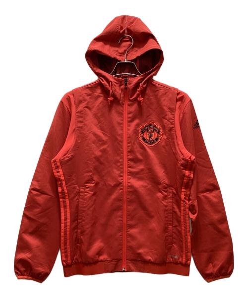 adidas（アディダス）adidas (アディダス) 16-17 マンチェスターユナイテッド フーデッドジャケット レッド サイズ:Mの古着・服飾アイテム