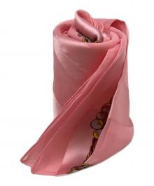 Christian Dior（クリスチャン ディオール）の古着「宝石デザイン ロゴシルクスカーフ」｜ピンク