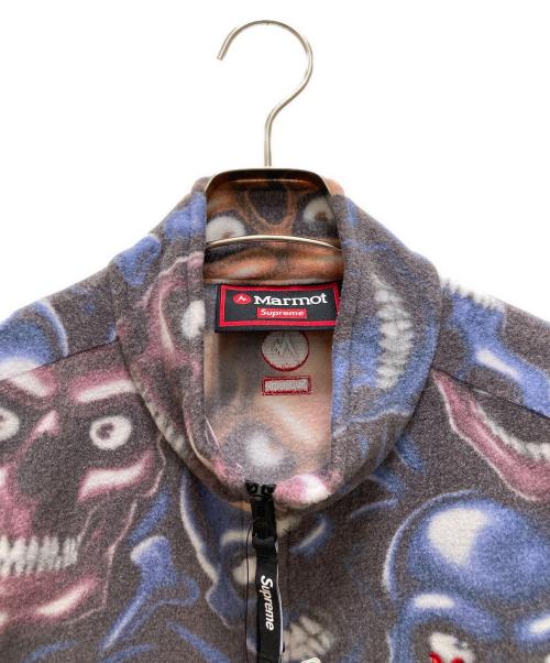 SUPREME（シュプリーム）SUPREME (シュプリーム) MARMOT (マーモット) コラボ フリースジャケット スカルパイル グレー サイズ:L 未使用品の古着・服飾アイテム