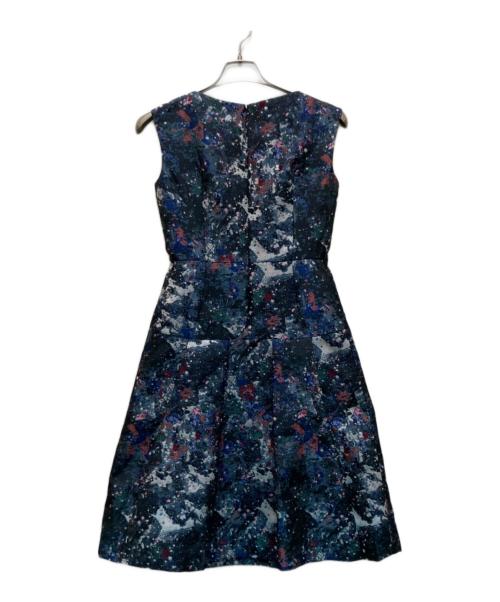 ANAYI（アナイ）ANAYI (アナイ) 総柄ジャガードタックノースリーブワンピース ブラック サイズ:36の古着・服飾アイテム