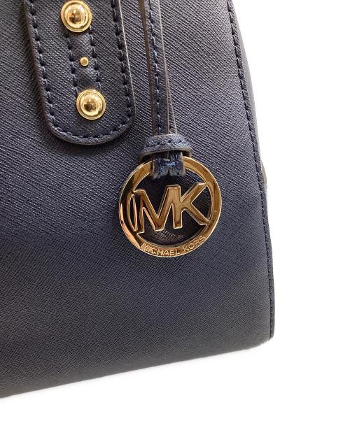 MICHAEL KORS（マイケル・コース）MICHAEL KORS (マイケル・コース) 2WAYレザーバッグ ネイビーの古着・服飾アイテム