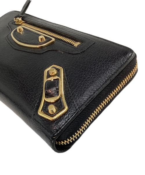 BALENCIAGA（バレンシアガ）BALENCIAGA (バレンシアガ) クラシックコンチネンタルジップラウンドファスナー ブラックの古着・服飾アイテム