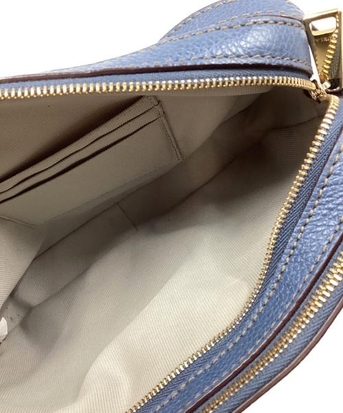 FURLA（フルラ）FURLA (フルラ) レザーショルダーバッグ ブルーの古着・服飾アイテム
